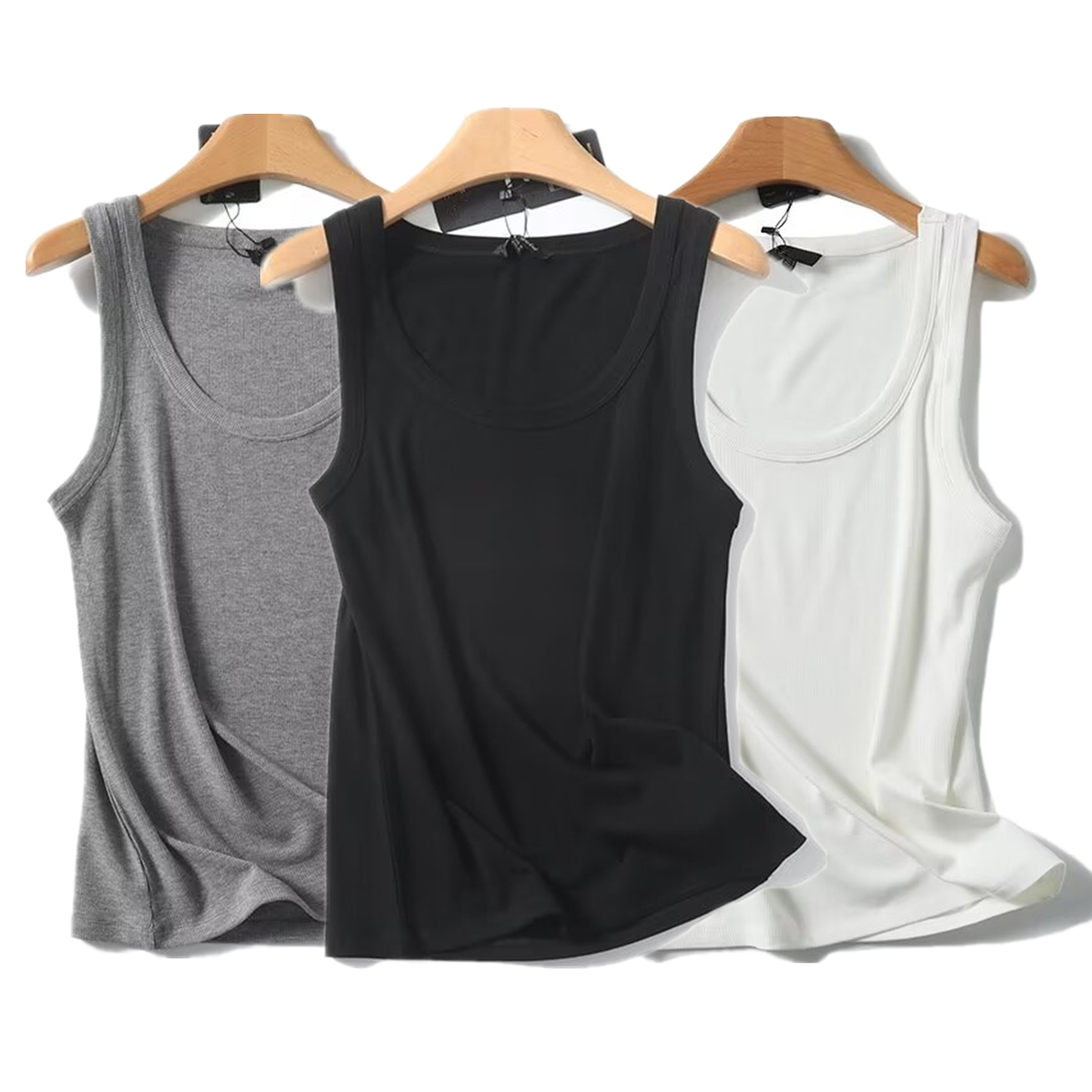 Tank Top Ribbed - Maxdutti Solid Slim Fit Summer T-shirts