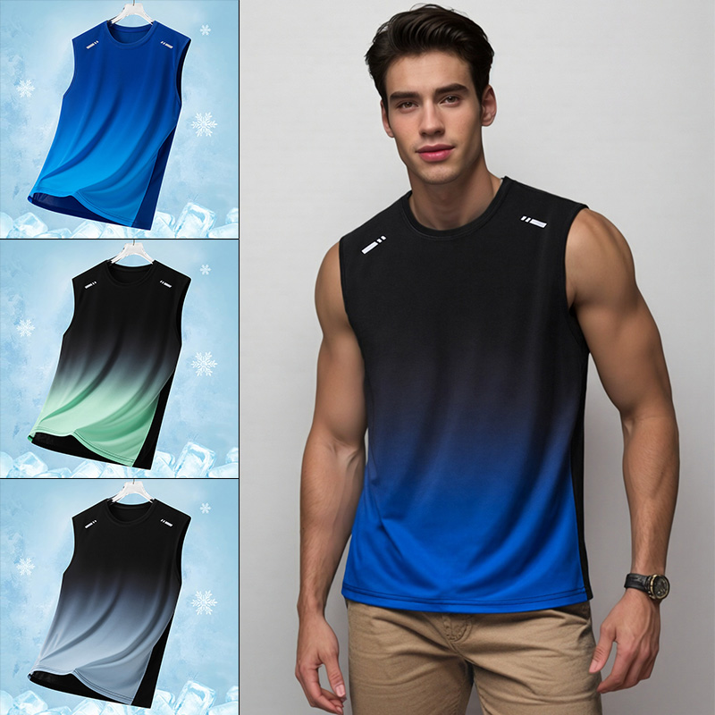 Men Gradient Sports Vest Light - огляд і ціна Sleeveless Undershirt